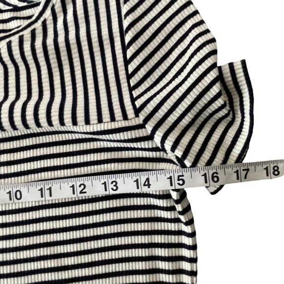 Talbots Size XS Stripe Black & White Blouse - Picture 5 of 6